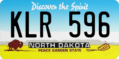 ND license plate KLR596