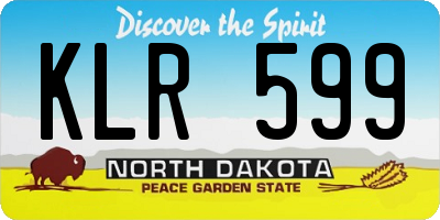 ND license plate KLR599
