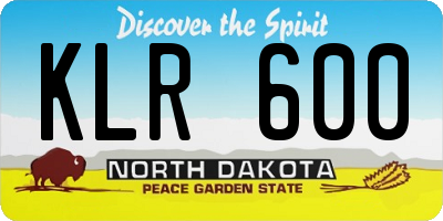 ND license plate KLR600