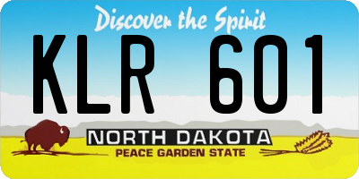 ND license plate KLR601