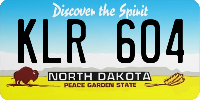 ND license plate KLR604
