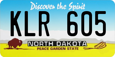 ND license plate KLR605