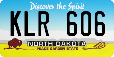 ND license plate KLR606