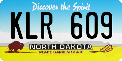 ND license plate KLR609