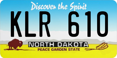 ND license plate KLR610