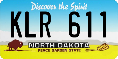 ND license plate KLR611