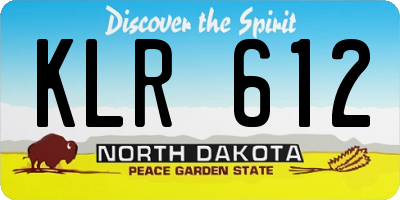 ND license plate KLR612