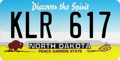 ND license plate KLR617