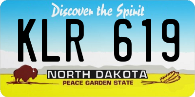 ND license plate KLR619