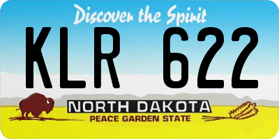 ND license plate KLR622
