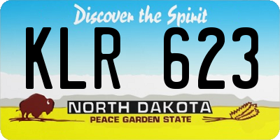 ND license plate KLR623