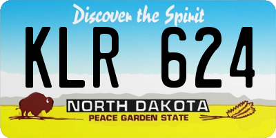 ND license plate KLR624