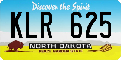 ND license plate KLR625