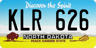 ND license plate KLR626