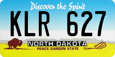 ND license plate KLR627