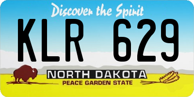 ND license plate KLR629