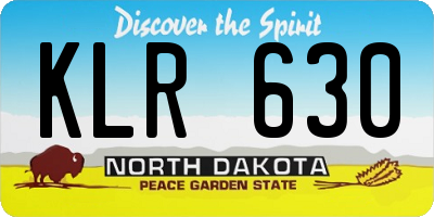 ND license plate KLR630