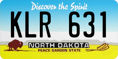 ND license plate KLR631