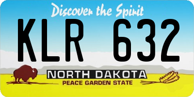 ND license plate KLR632