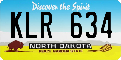 ND license plate KLR634