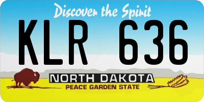 ND license plate KLR636