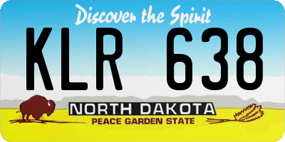 ND license plate KLR638