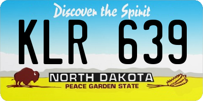 ND license plate KLR639