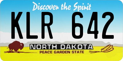 ND license plate KLR642