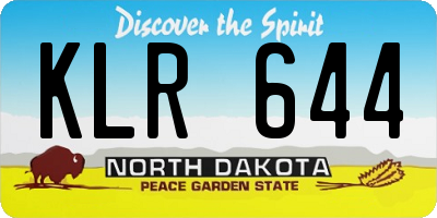 ND license plate KLR644