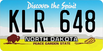 ND license plate KLR648