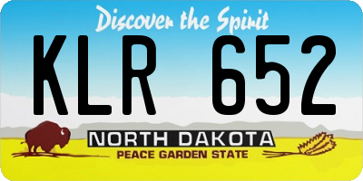 ND license plate KLR652