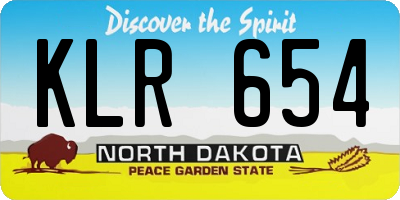 ND license plate KLR654