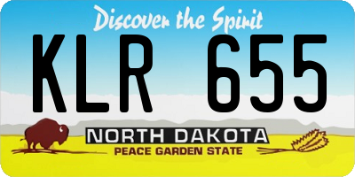 ND license plate KLR655