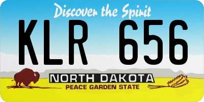 ND license plate KLR656
