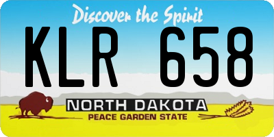 ND license plate KLR658