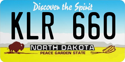 ND license plate KLR660