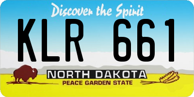 ND license plate KLR661