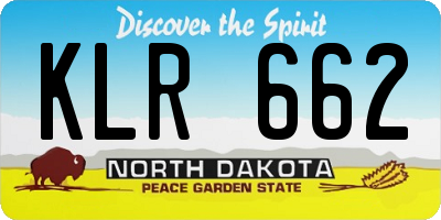 ND license plate KLR662