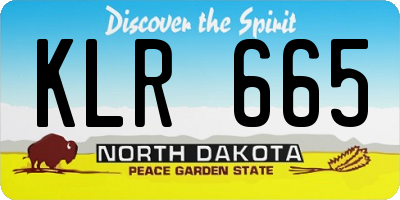 ND license plate KLR665
