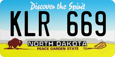 ND license plate KLR669