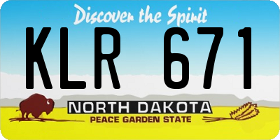 ND license plate KLR671