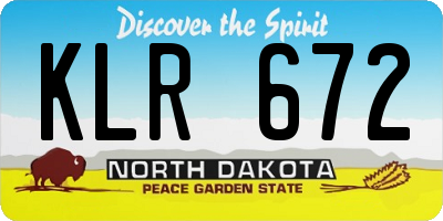 ND license plate KLR672
