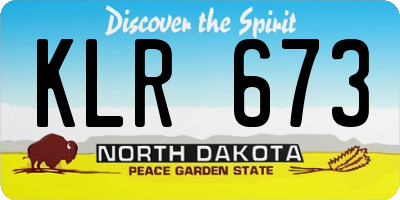 ND license plate KLR673