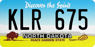 ND license plate KLR675