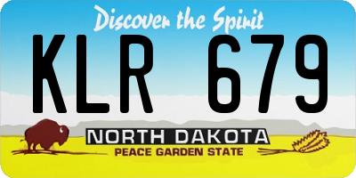 ND license plate KLR679