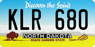 ND license plate KLR680