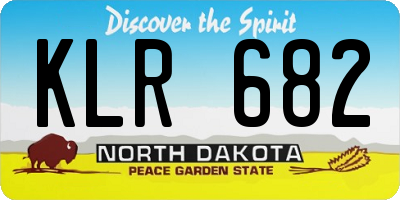 ND license plate KLR682