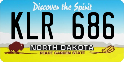 ND license plate KLR686