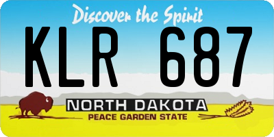 ND license plate KLR687