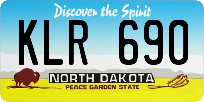 ND license plate KLR690